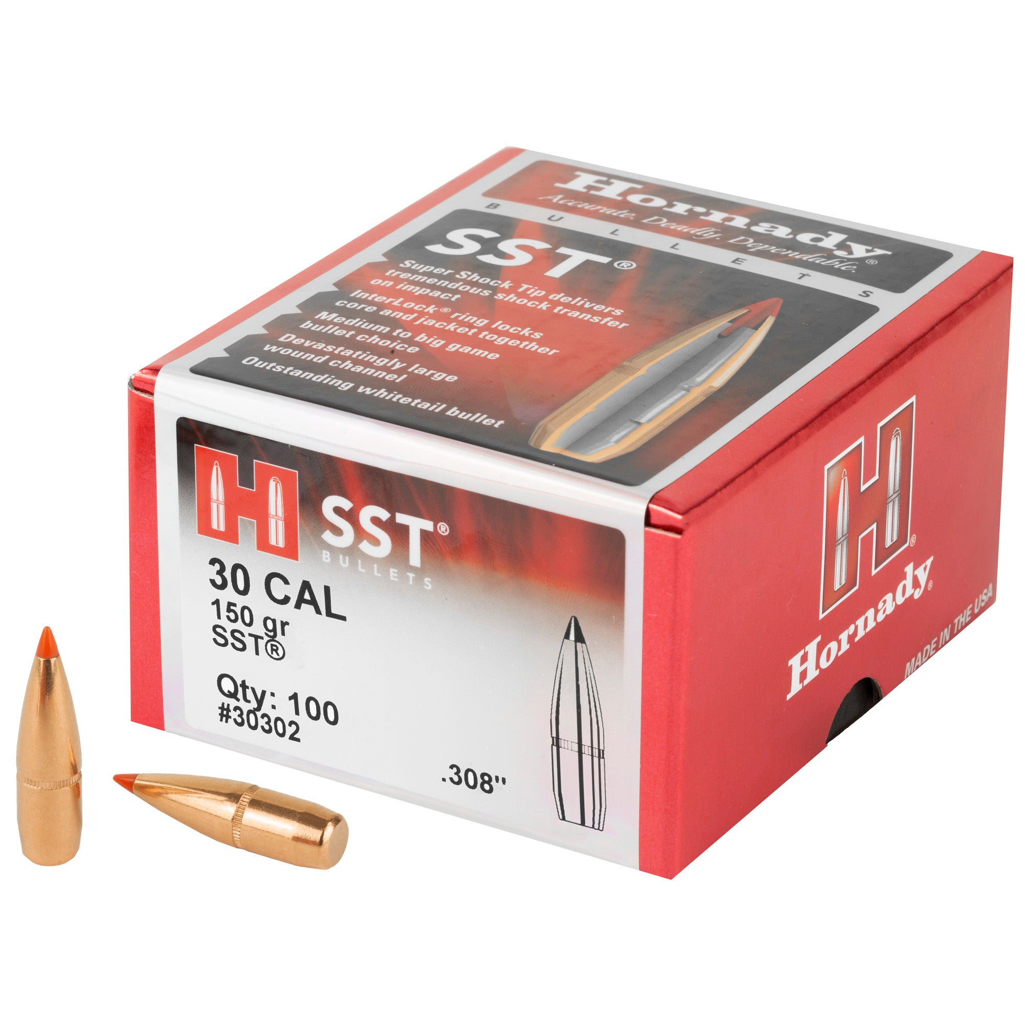 Hornady SST .308 Caliber 150 Grain Bullet – 100 Count