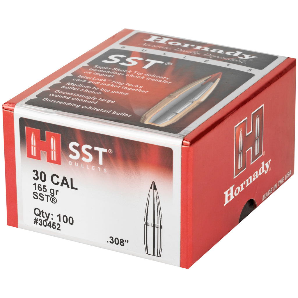 Hornady SST 30 Caliber .308 165 Grain Bullet - 100 Count Box