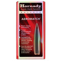 Hornady AEROMATCH 30 Caliber 168 Grain Boat Tail Hollow Point Bullets - Pack of 100