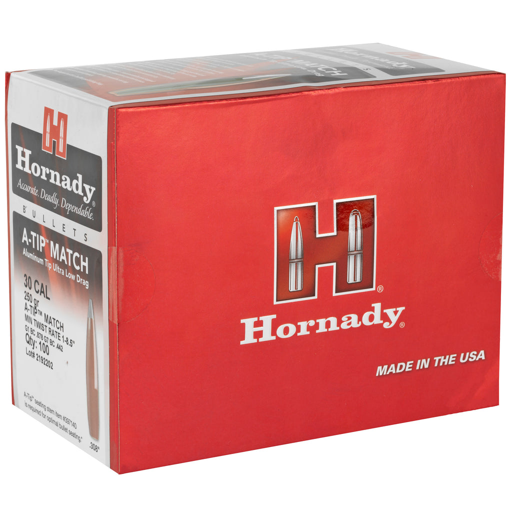 Hornady A-Tip Match 30 Caliber .308 250 Grains Bullet - Box of 100