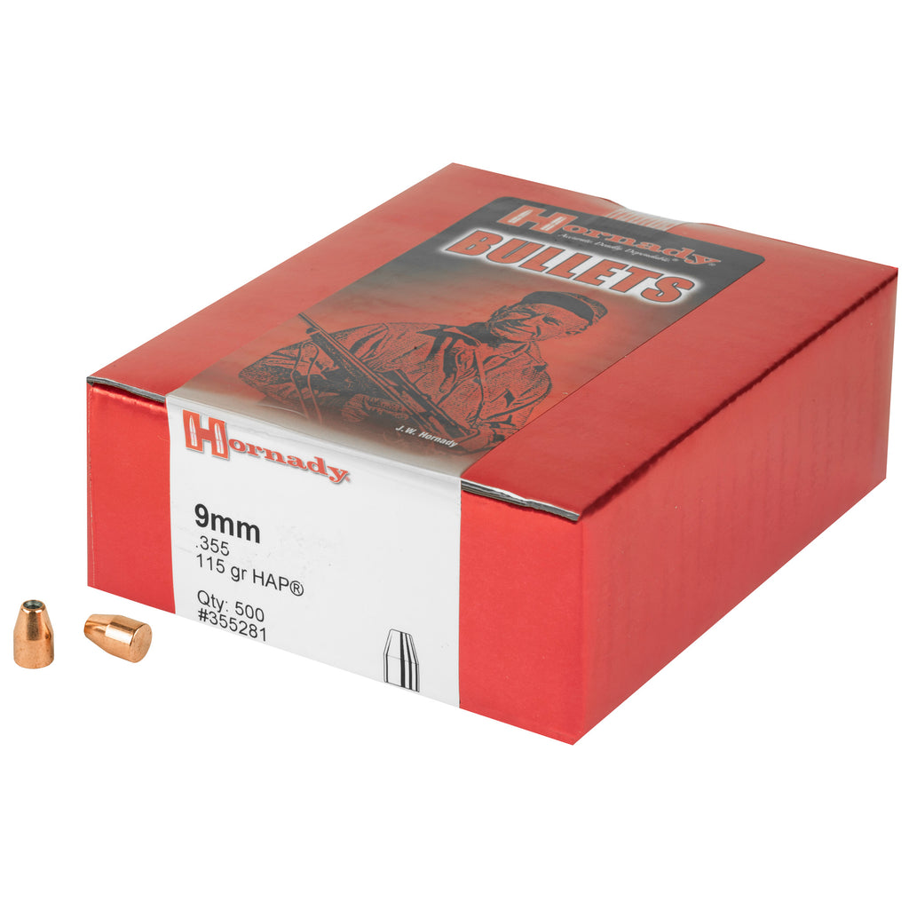 Hornady HAP 9mm .355 115-Grain Action Pistol Ammunition - 500 Rounds