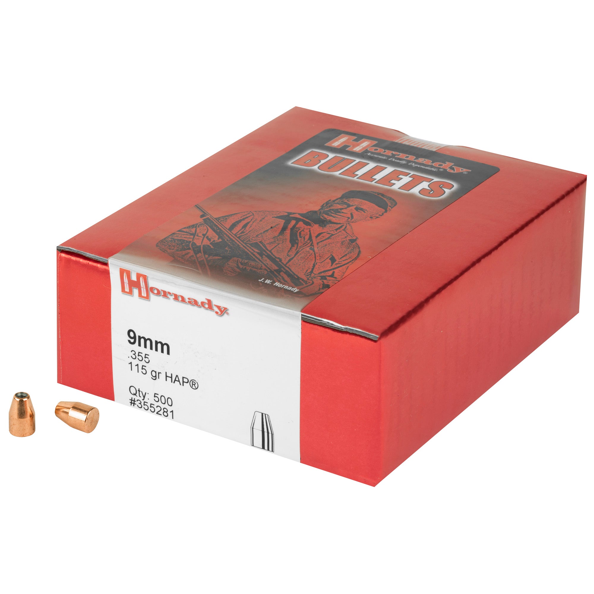 Hornady HAP 9mm .355 115-Grain Action Pistol Ammunition - 500 Rounds