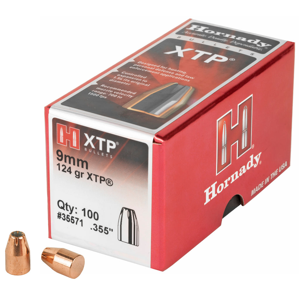 Hornady XTP 9mm .355 124 Grain Handgun Ammunition (100 Rounds)