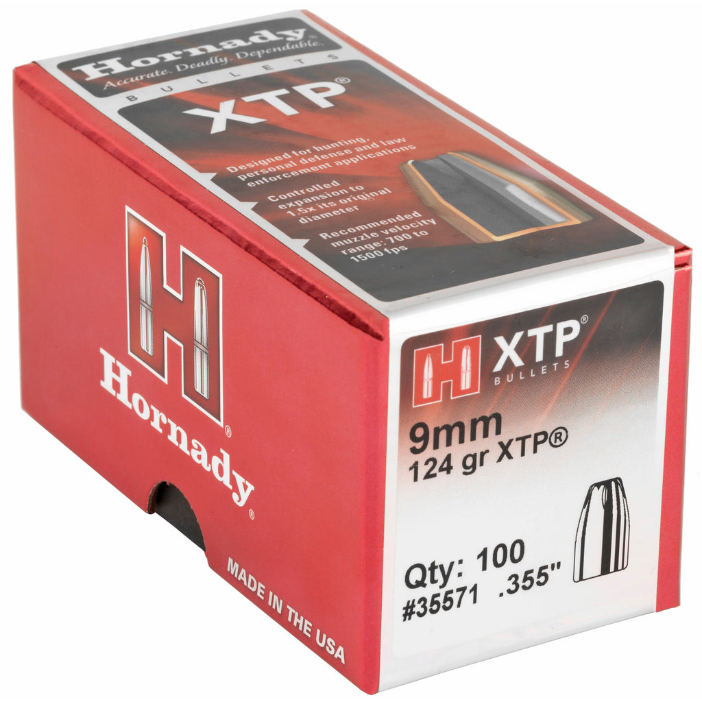 Hornady XTP 9mm .355 124 Grain Handgun Ammunition (100 Rounds)