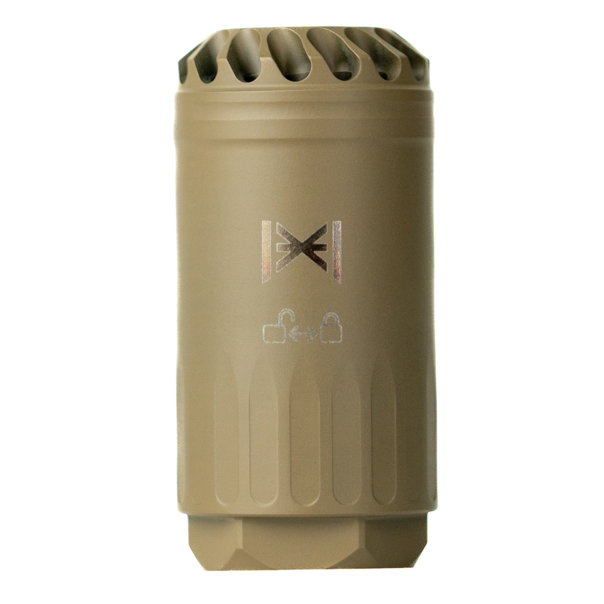 HUXWRX Safety Co. Blastphemy Multi-Caliber Blast Diverter in Flat Dark Earth
