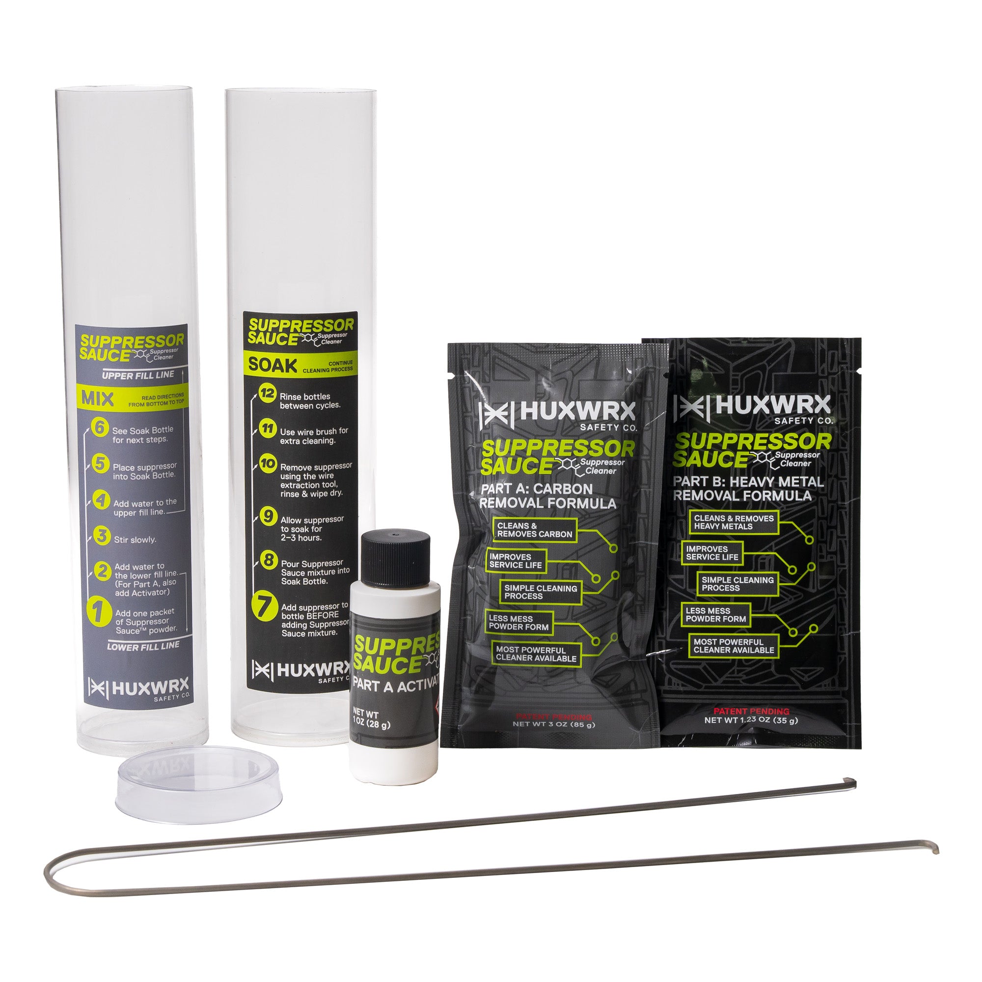 HUXWRX Safety Co. Suppressor Sauce Cleaning Kit Model 3202 for Firearm Suppressors