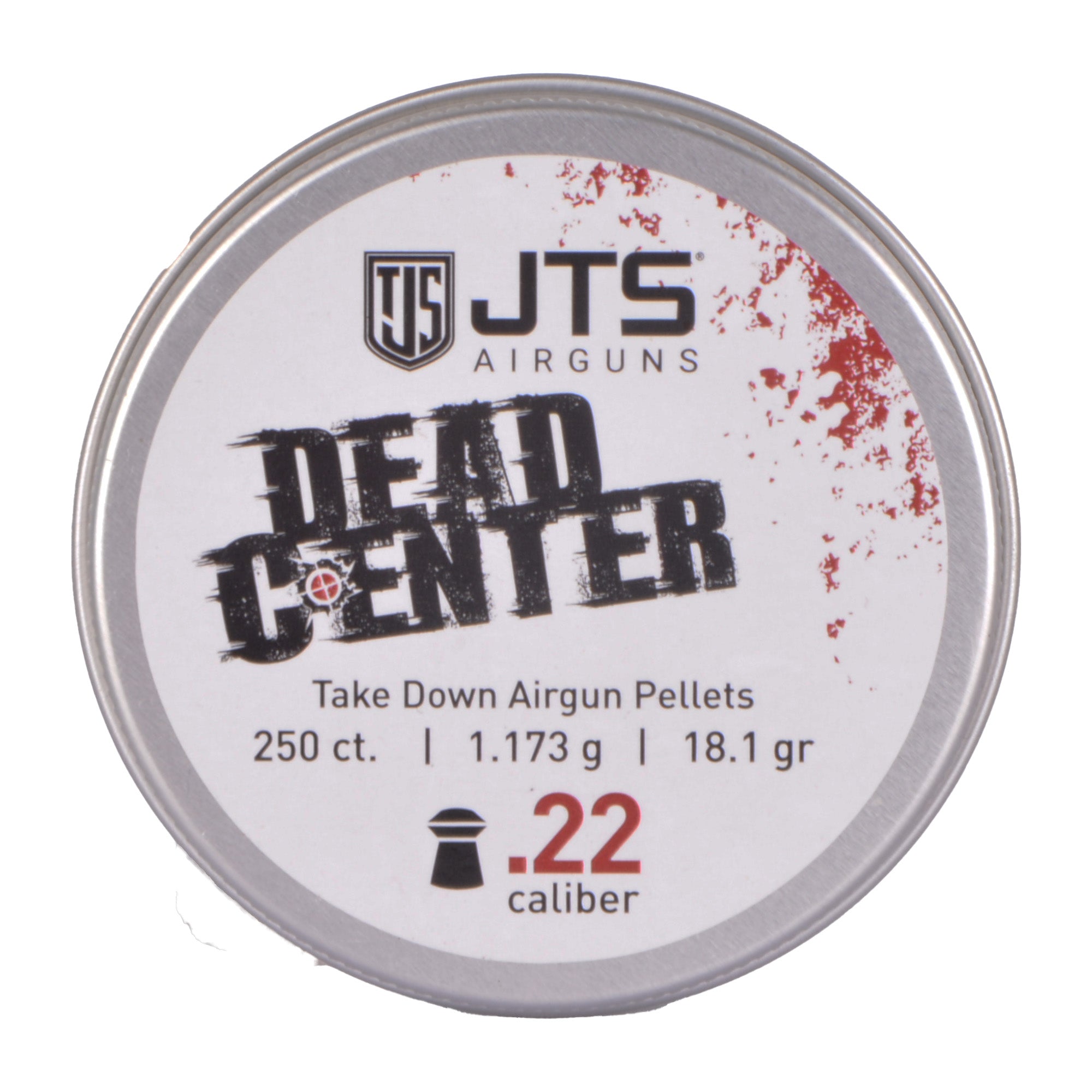 JTS Group Dead Center .22 Caliber 18-Grain Domed Pellets - 250 Count