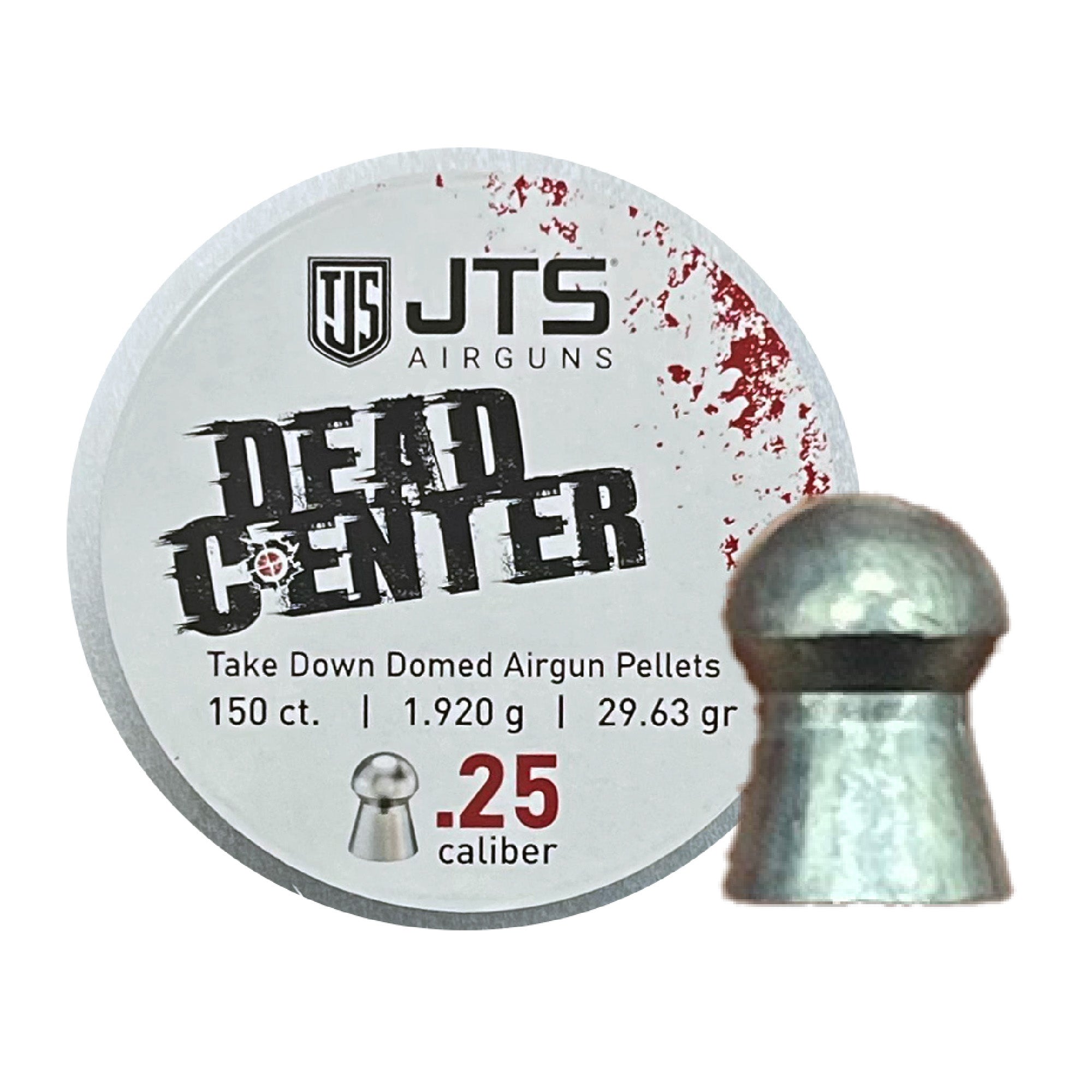 JTS Group Dead Center .25 Caliber 29 Grain Domed Pellets - 150 Count