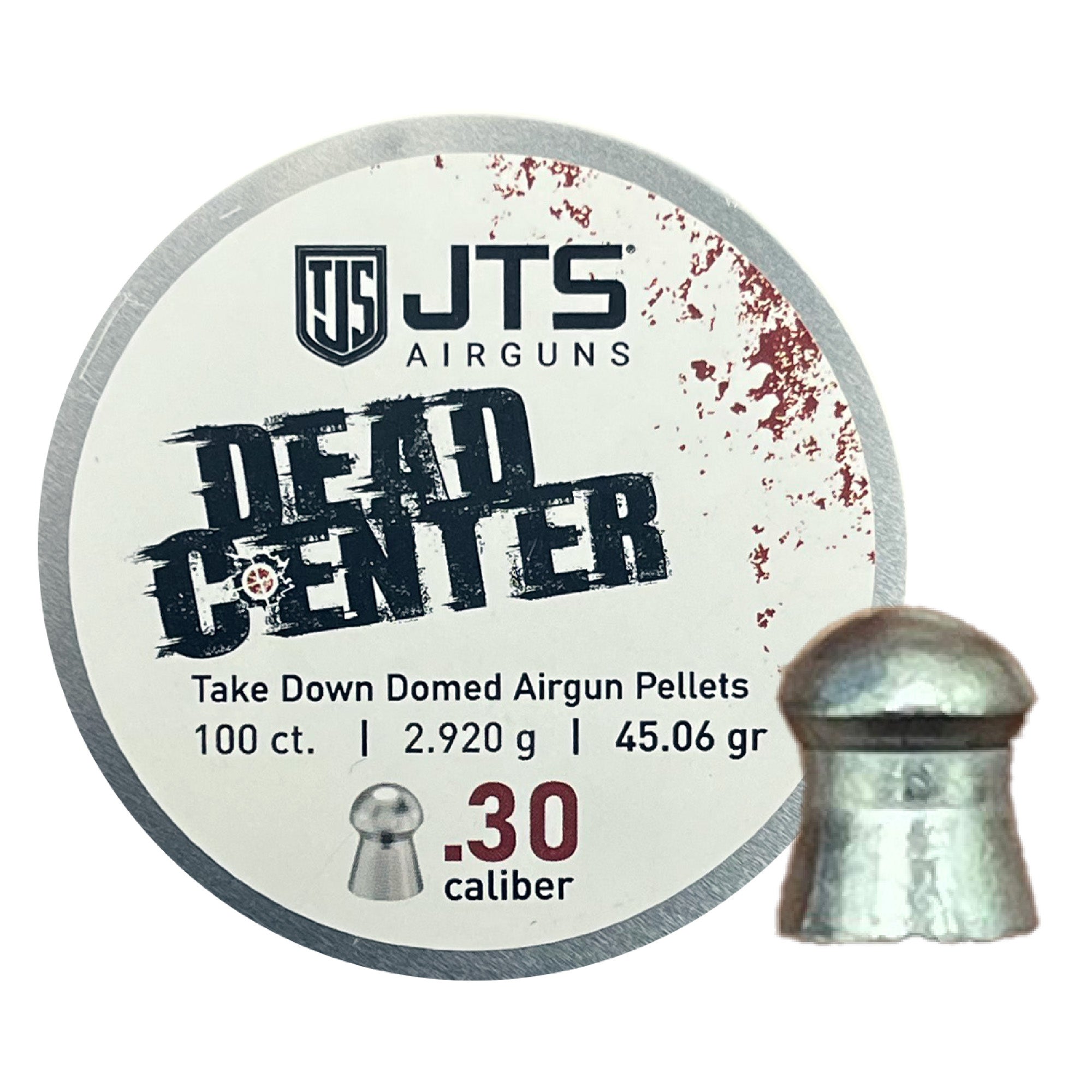 JTS Group .30 Caliber 45 Grain Domed Pellets – Dead Center Model, 100 Count