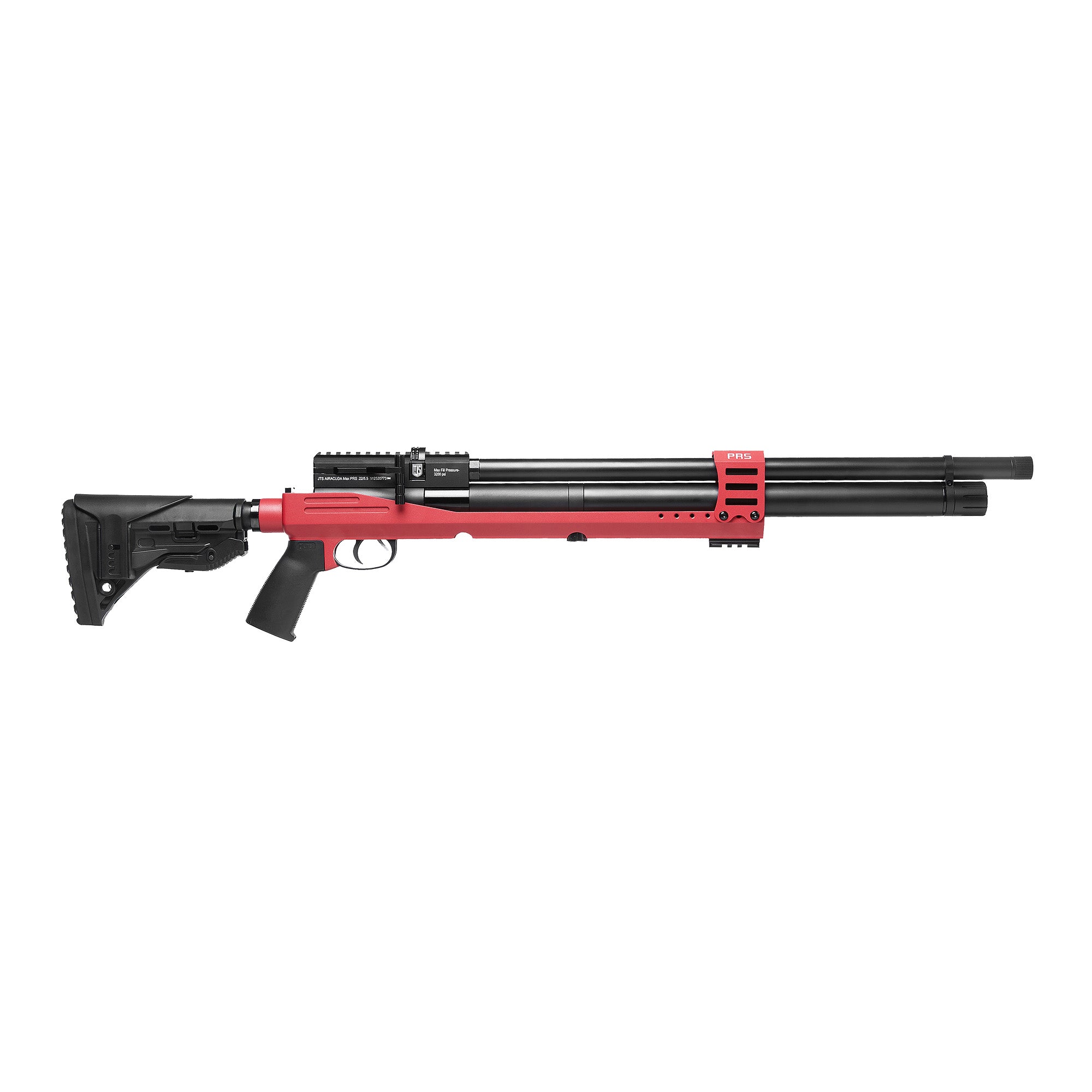 JTS Group Airacuda PRS MAX .22 Air Rifle with 10-Round Magazine, 18-Inch Barrel in Black and Red