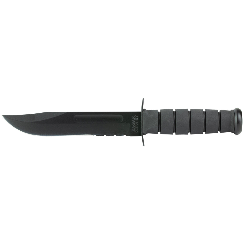 KA-BAR Knives Part 1214 Fixed Blade Knife with Partially Serrated Edge and MOLLE Sheath