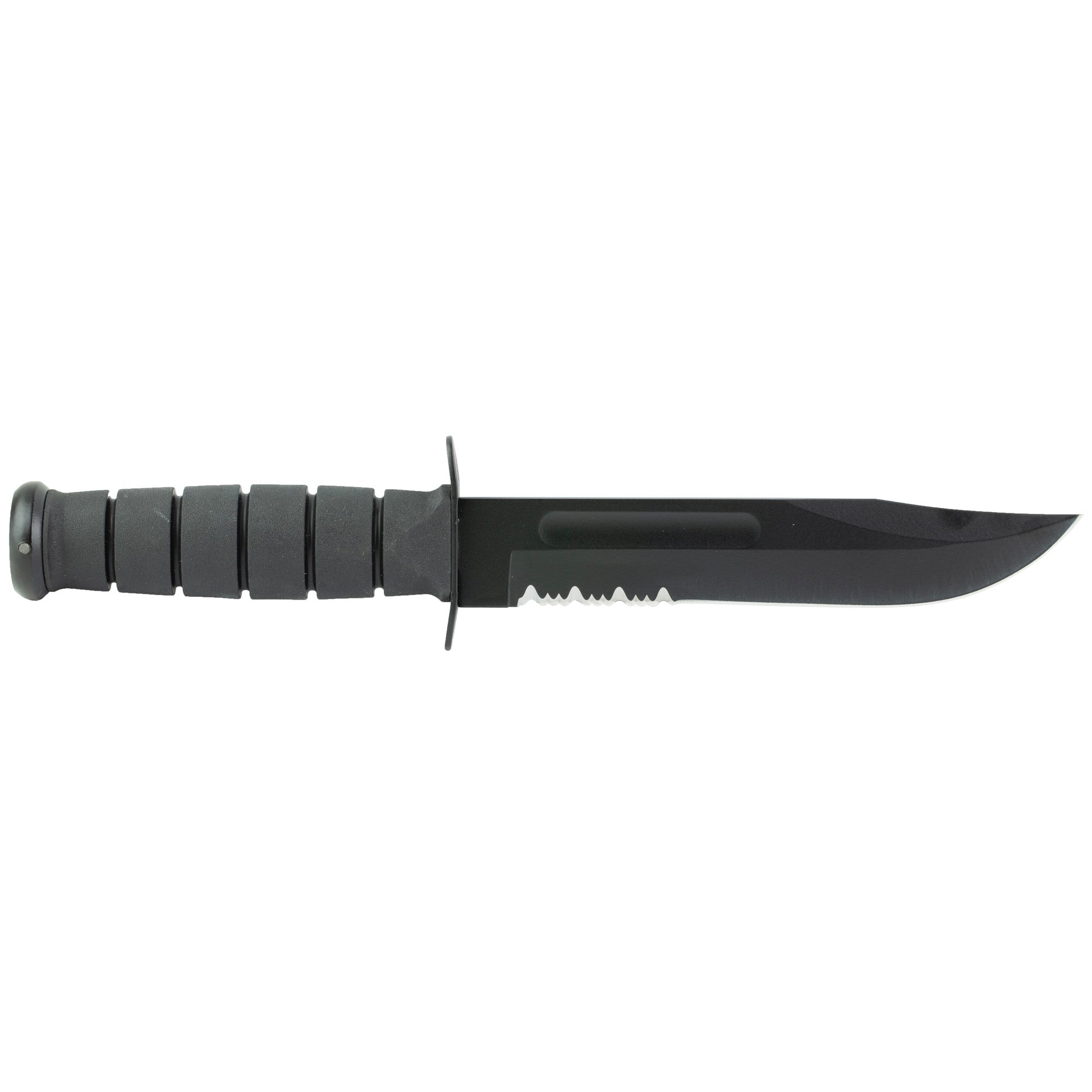 KA-BAR Knives Part 1214 Fixed Blade Knife with Partially Serrated Edge and MOLLE Sheath