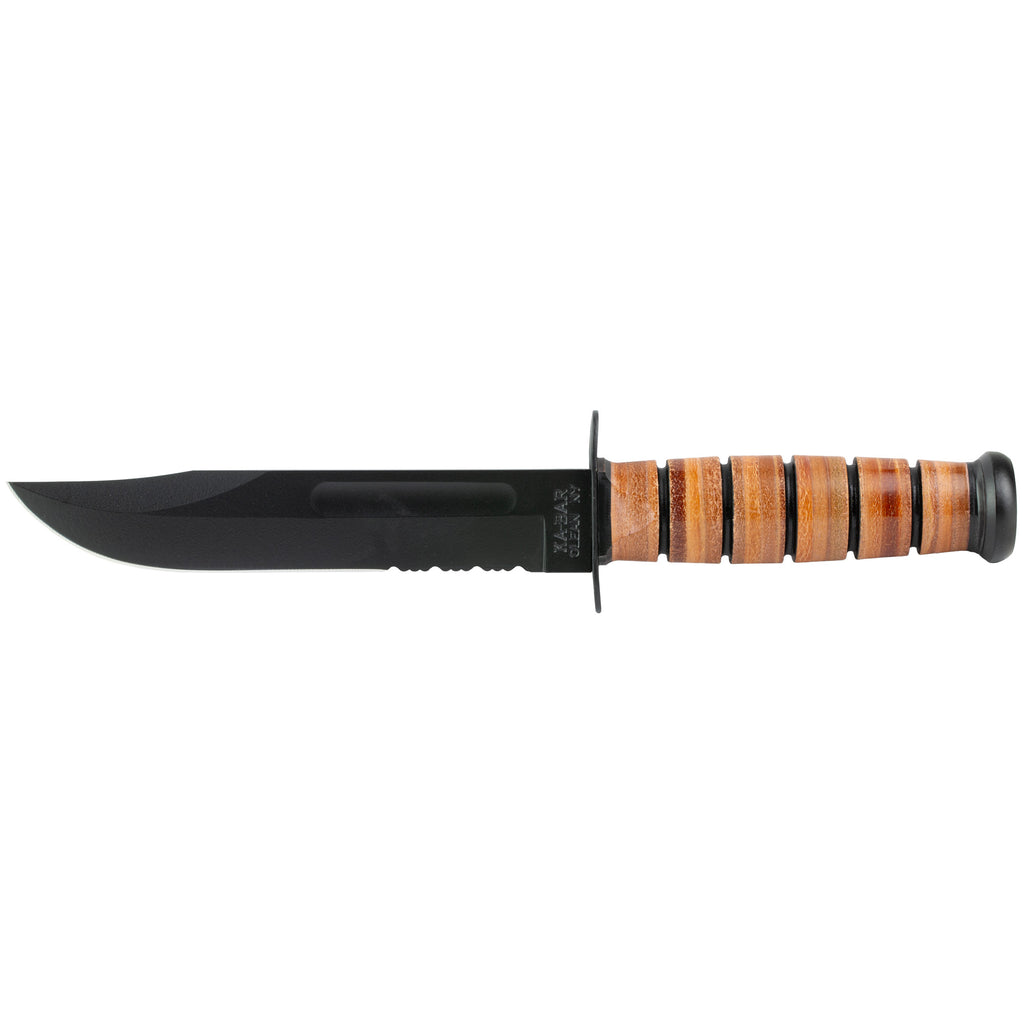 KA-BAR Knives US Army Fighting 7-Inch Fixed Blade Knife with Leather Sheath, Model 1219CP