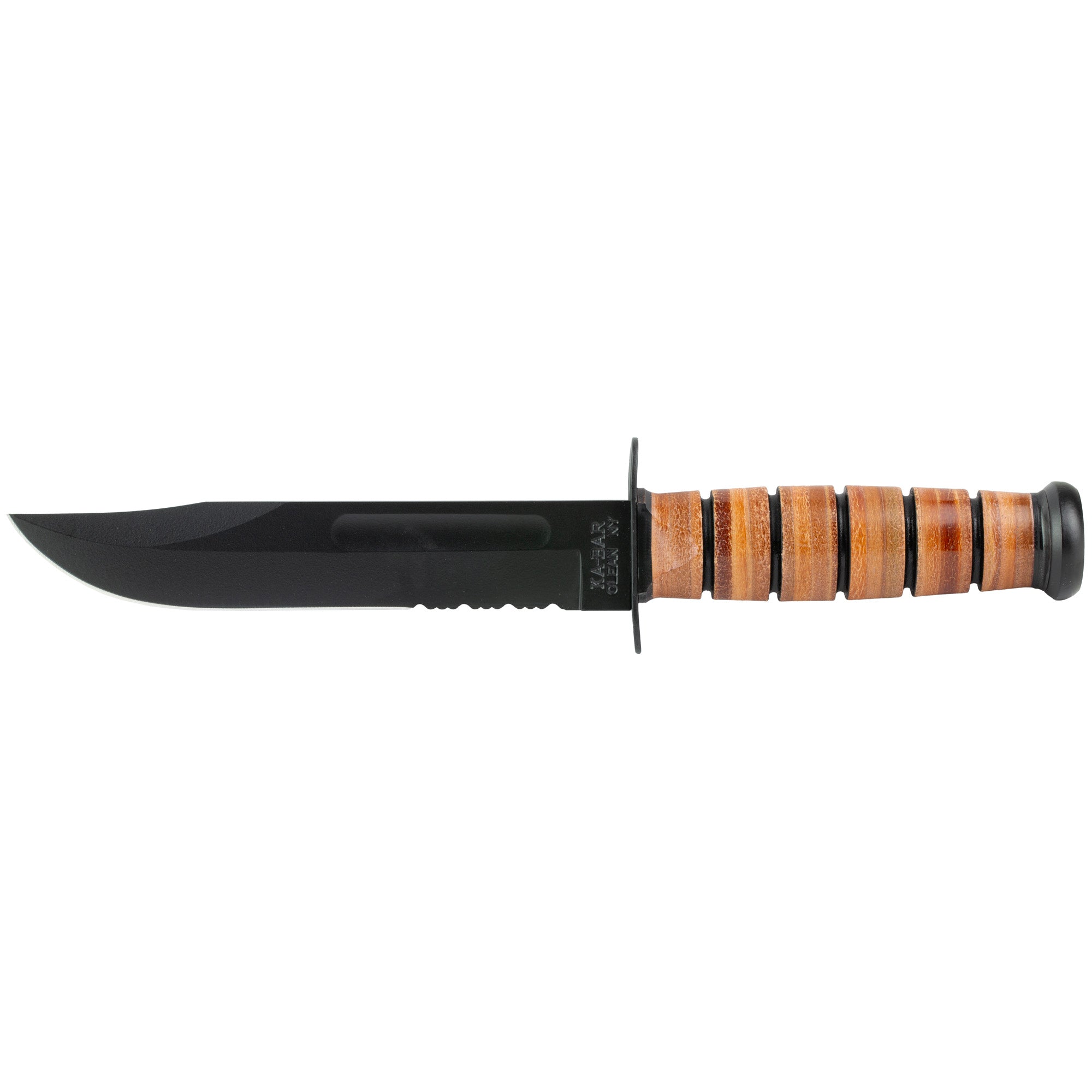KA-BAR Knives US Army Fighting 7-Inch Fixed Blade Knife with Leather Sheath, Model 1219CP