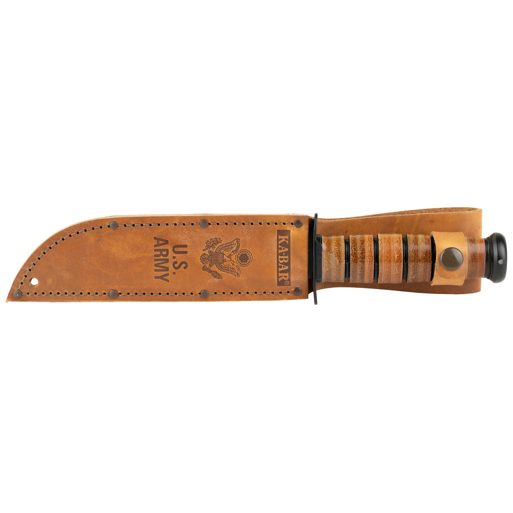KA-BAR Knives US Army Fighting 7-Inch Fixed Blade Knife with Leather Sheath