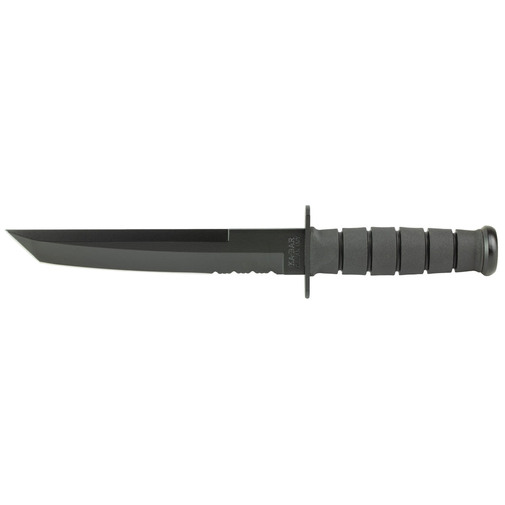 KA-BAR Knives KBAR-1245CP Fixed Blade Tanto Knife with Nylon Sheath, 8-Inch Black Handle