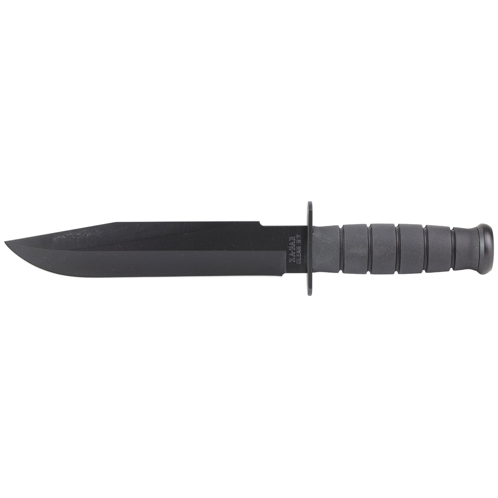 KA-BAR Knives KBAR 1269 Fighter Fixed Blade Knife with Straight Edge and Black Handle