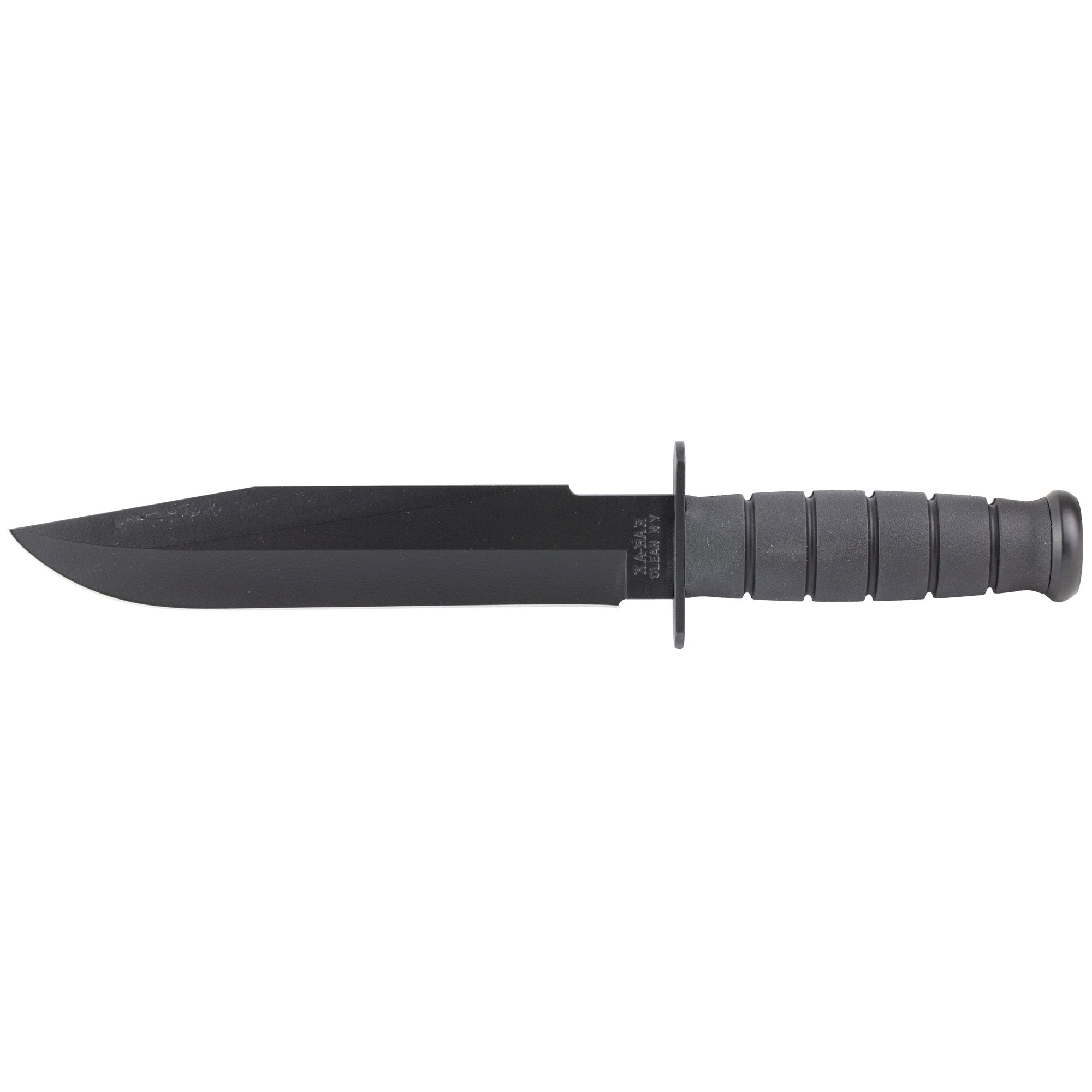 KA-BAR Knives KBAR 1269 Fighter Fixed Blade Knife with Straight Edge and Black Handle