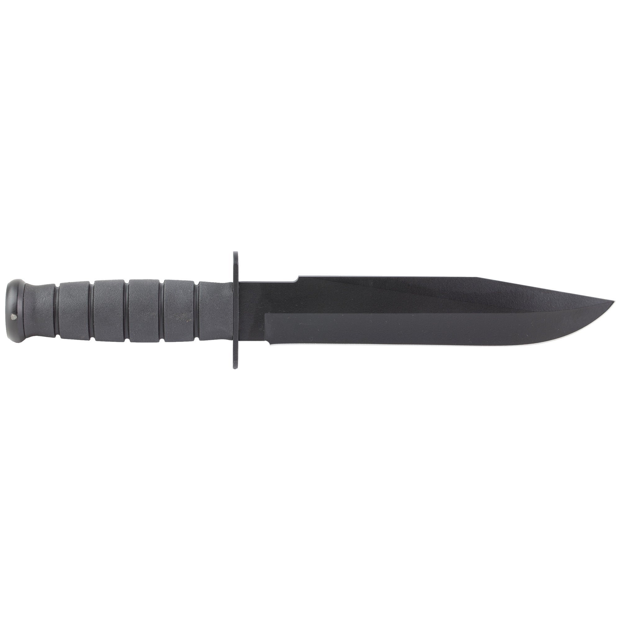 KA-BAR Knives KBAR 1269 Fighter Fixed Blade Knife with Straight Edge and Black Handle