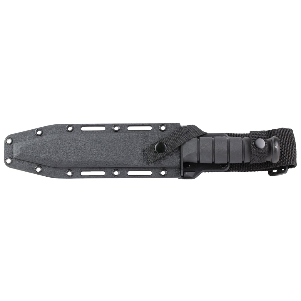 KA-BAR Knives KBAR 1269 Fighter Fixed Blade Knife with Straight Edge and Black Handle