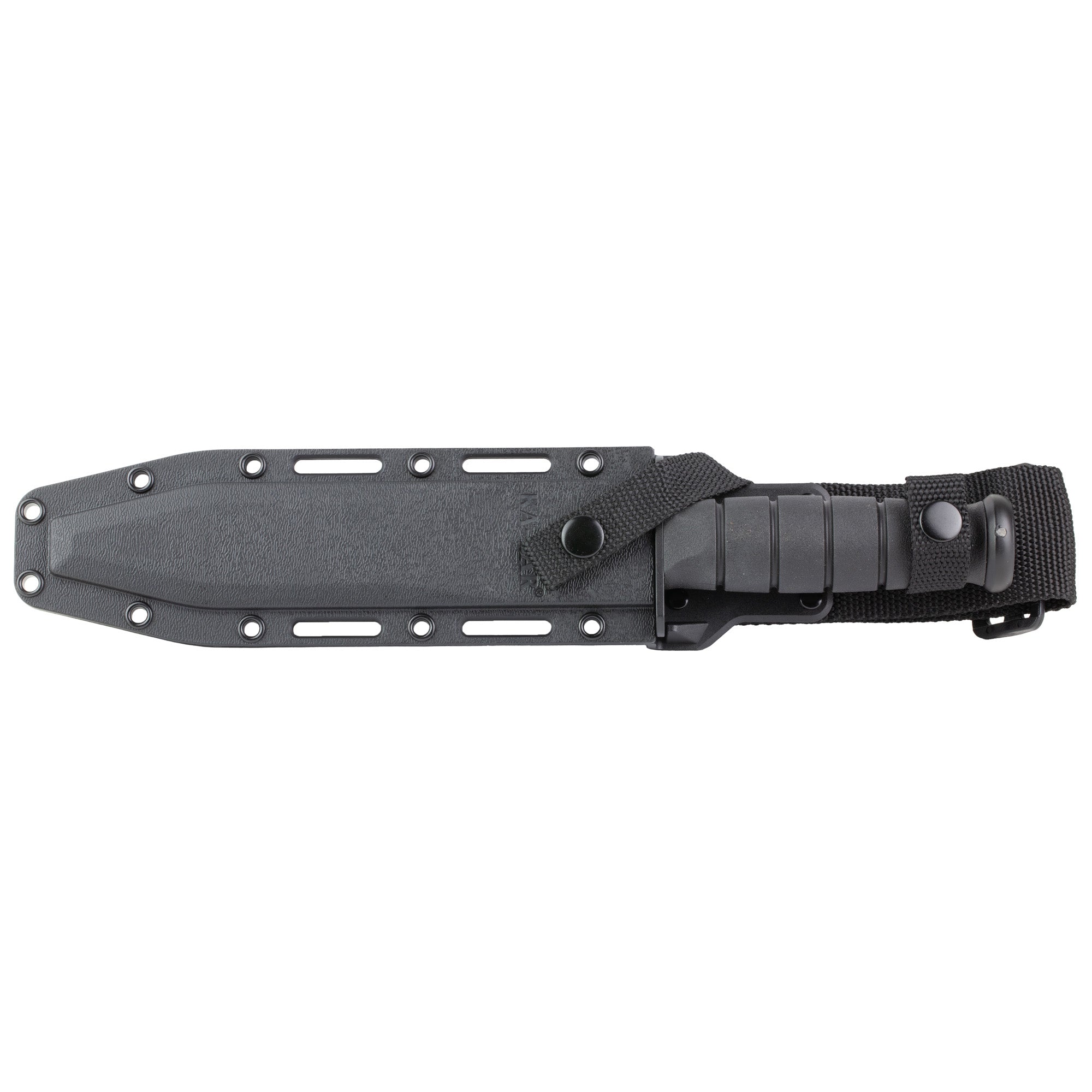 KA-BAR Knives KBAR 1269 Fighter Fixed Blade Knife with Straight Edge and Black Handle
