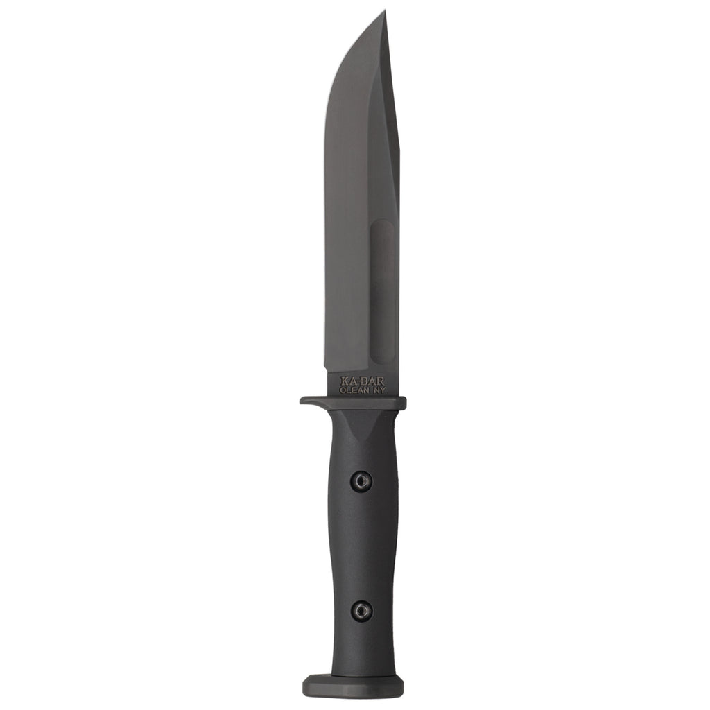 KA-BAR Knives Slabby Fixed Blade Knife - 6.86 Inch Black with Sheath