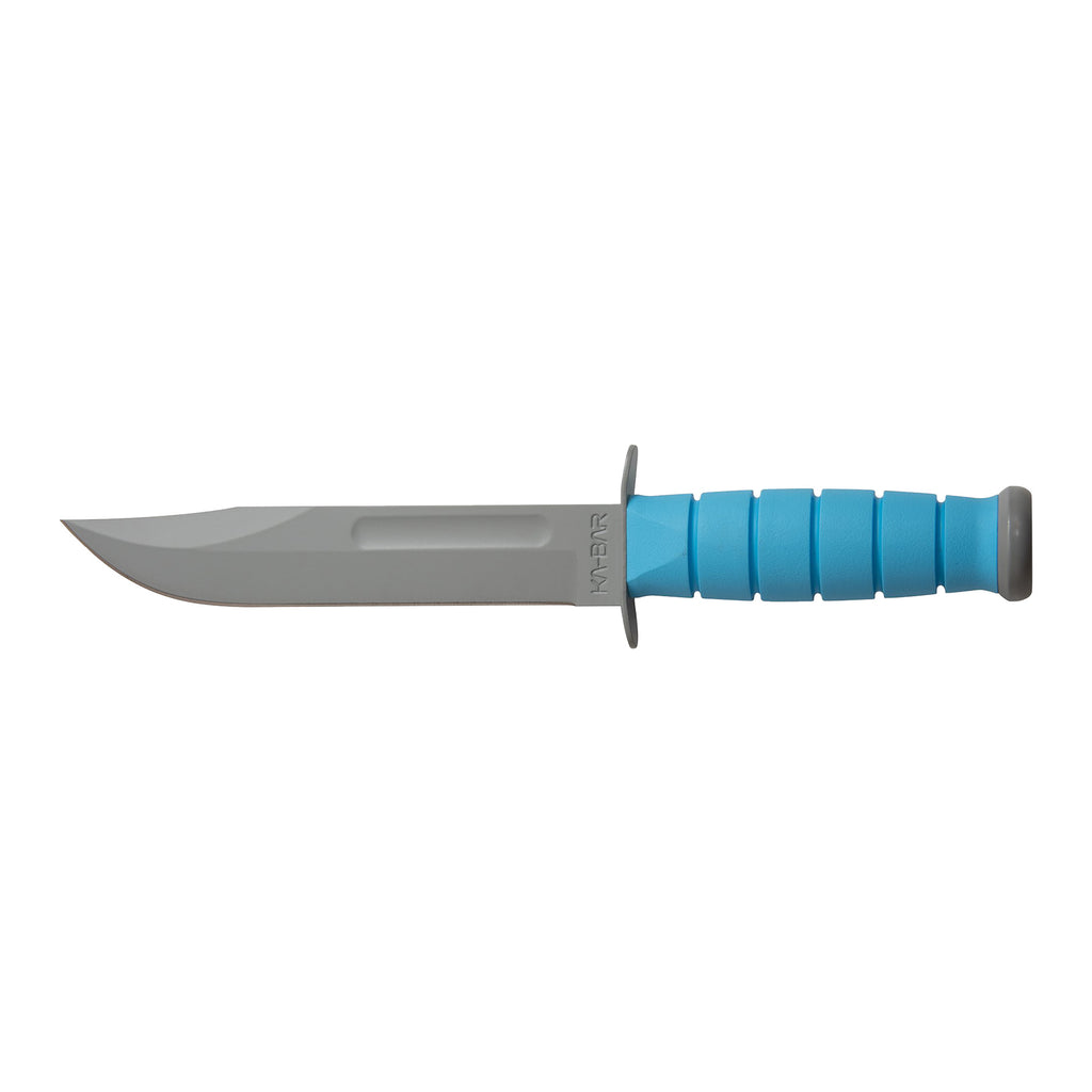 KA-BAR Knives USSF Space-Bar Fixed Blade Knife with Blue Kraton Handle and 7-Inch Blade