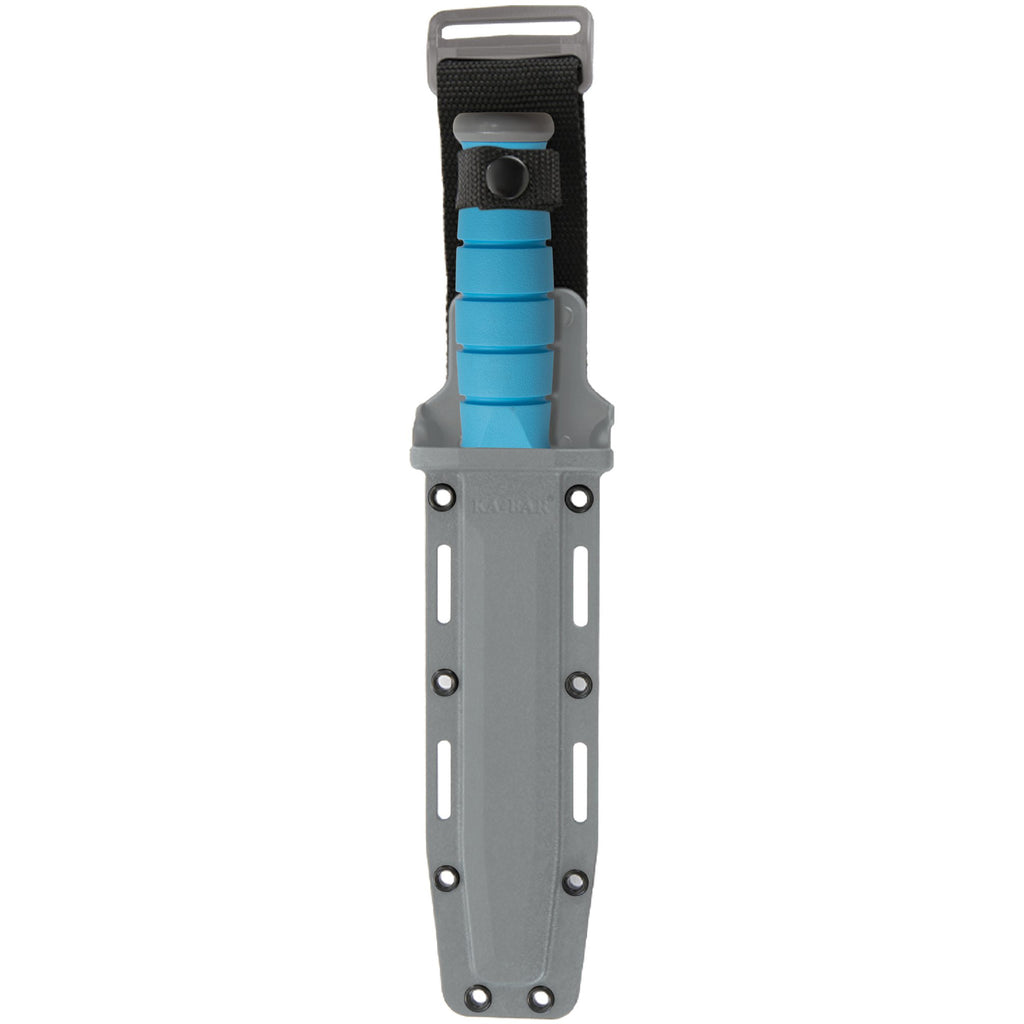 KA-BAR Knives USSF Space-Bar Fixed Blade Knife with Blue Kraton Handle and 7-Inch Blade