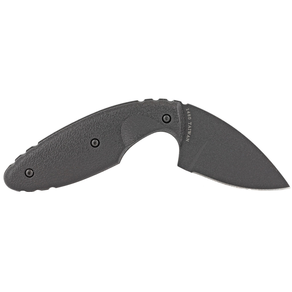 KA-BAR TDI Law Enforcement Fixed Blade Knife with Plain Edge, Black AUS 8 Steel