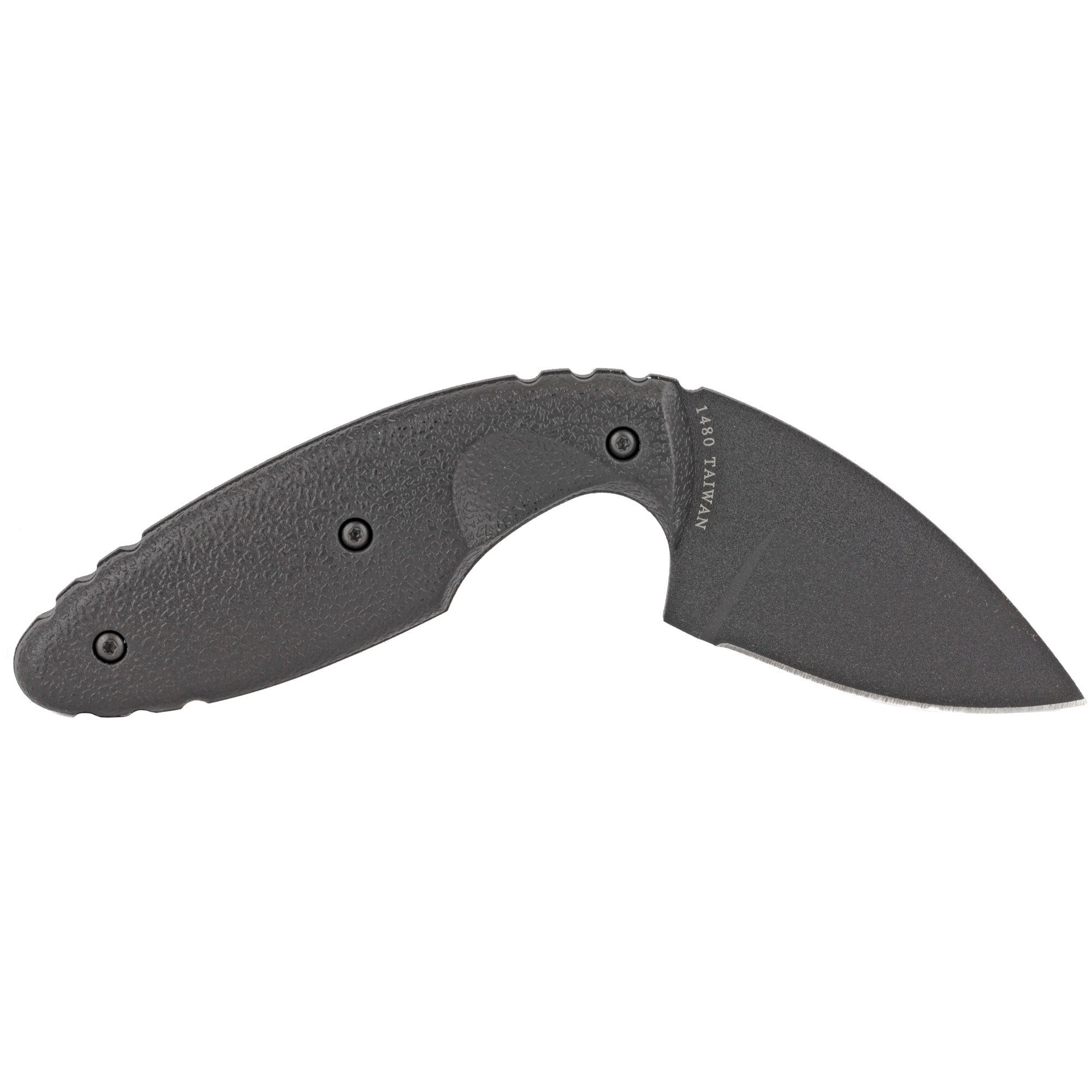 KA-BAR TDI Law Enforcement Fixed Blade Knife with Plain Edge, Black AUS 8 Steel