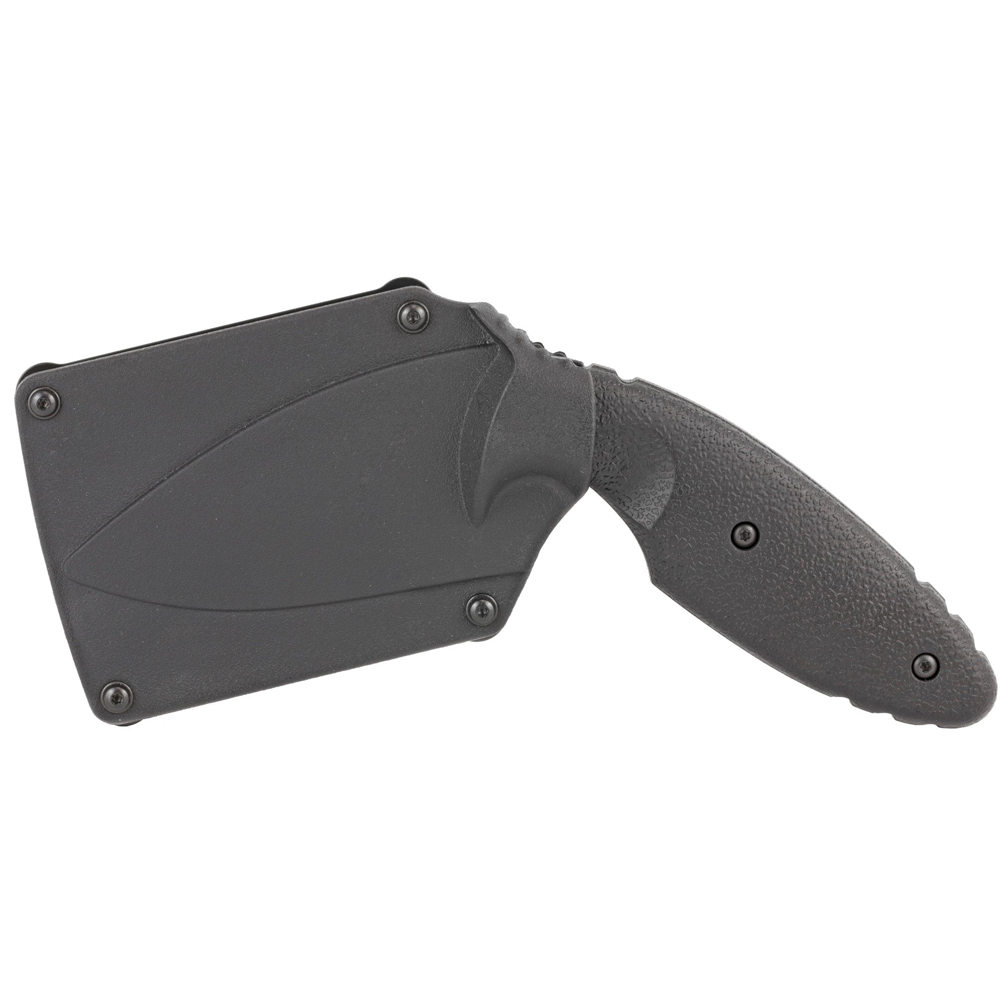 KA-BAR TDI Law Enforcement Fixed Blade Knife with Plain Edge, Black AUS 8 Steel