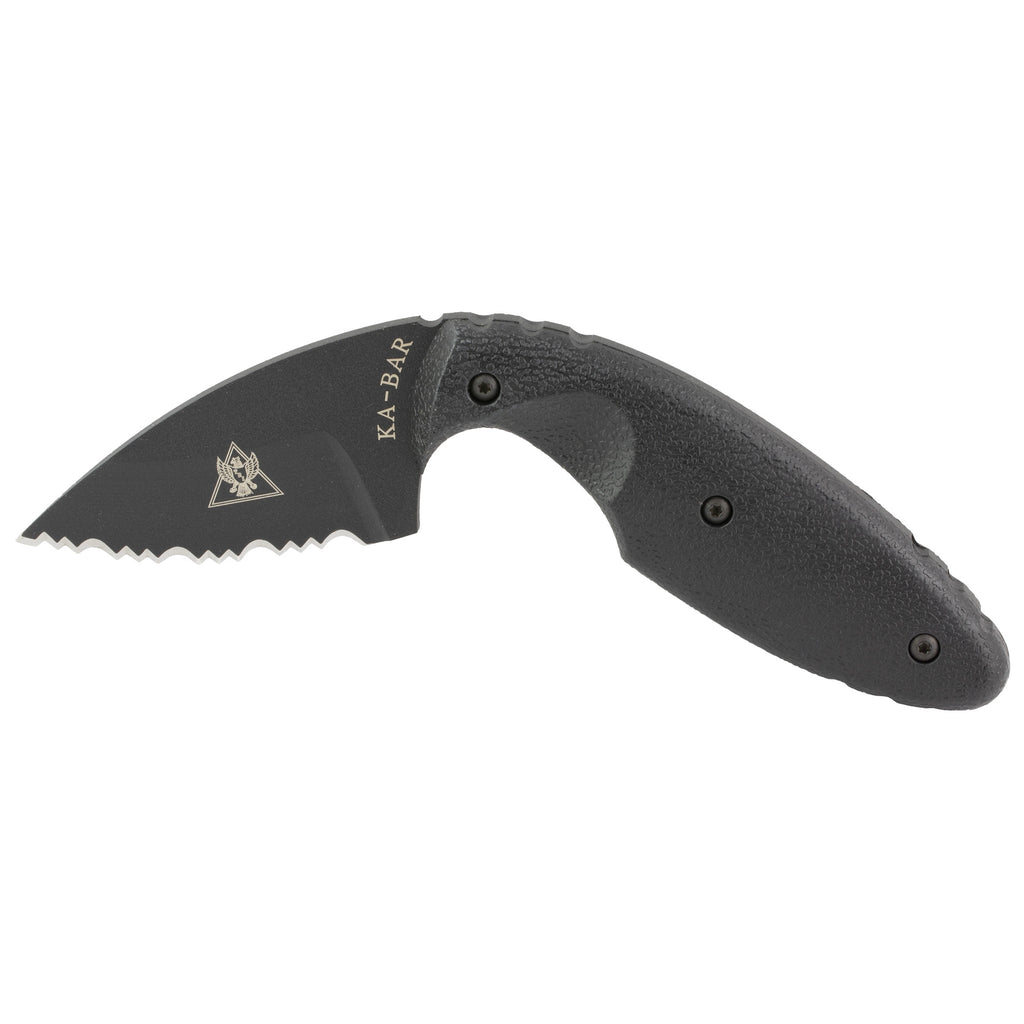 KA-BAR TDI Law Enforcement Fixed Blade Knife with Serrated Edge, 2.31 Inches, Black