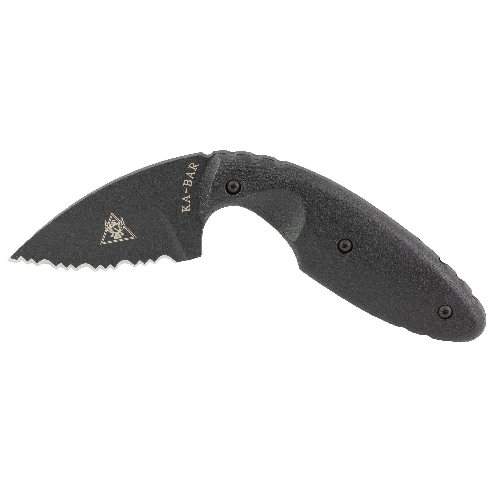 KA-BAR TDI Law Enforcement Fixed Blade Knife with Serrated Edge, 2.31 Inches, Black