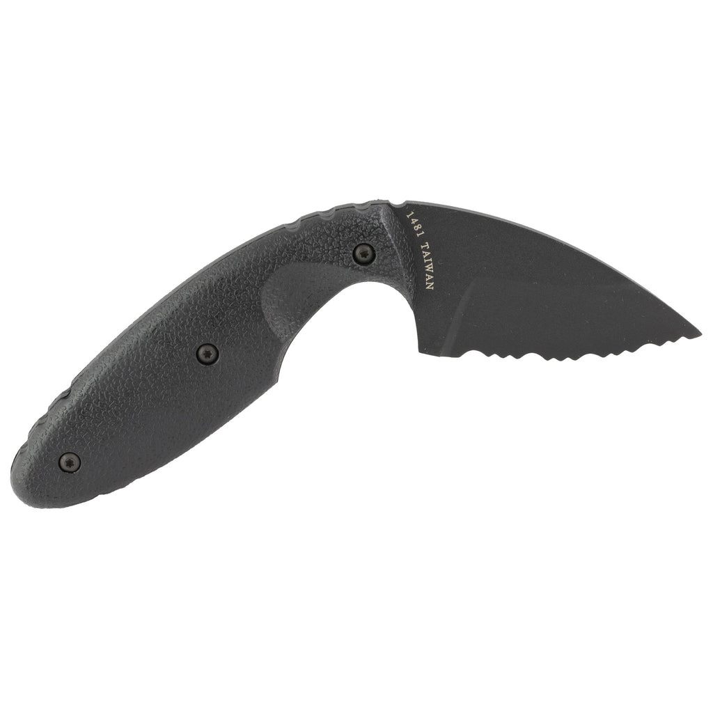 KA-BAR TDI Law Enforcement Fixed Blade Knife with Serrated Edge, 2.31 Inches, Black