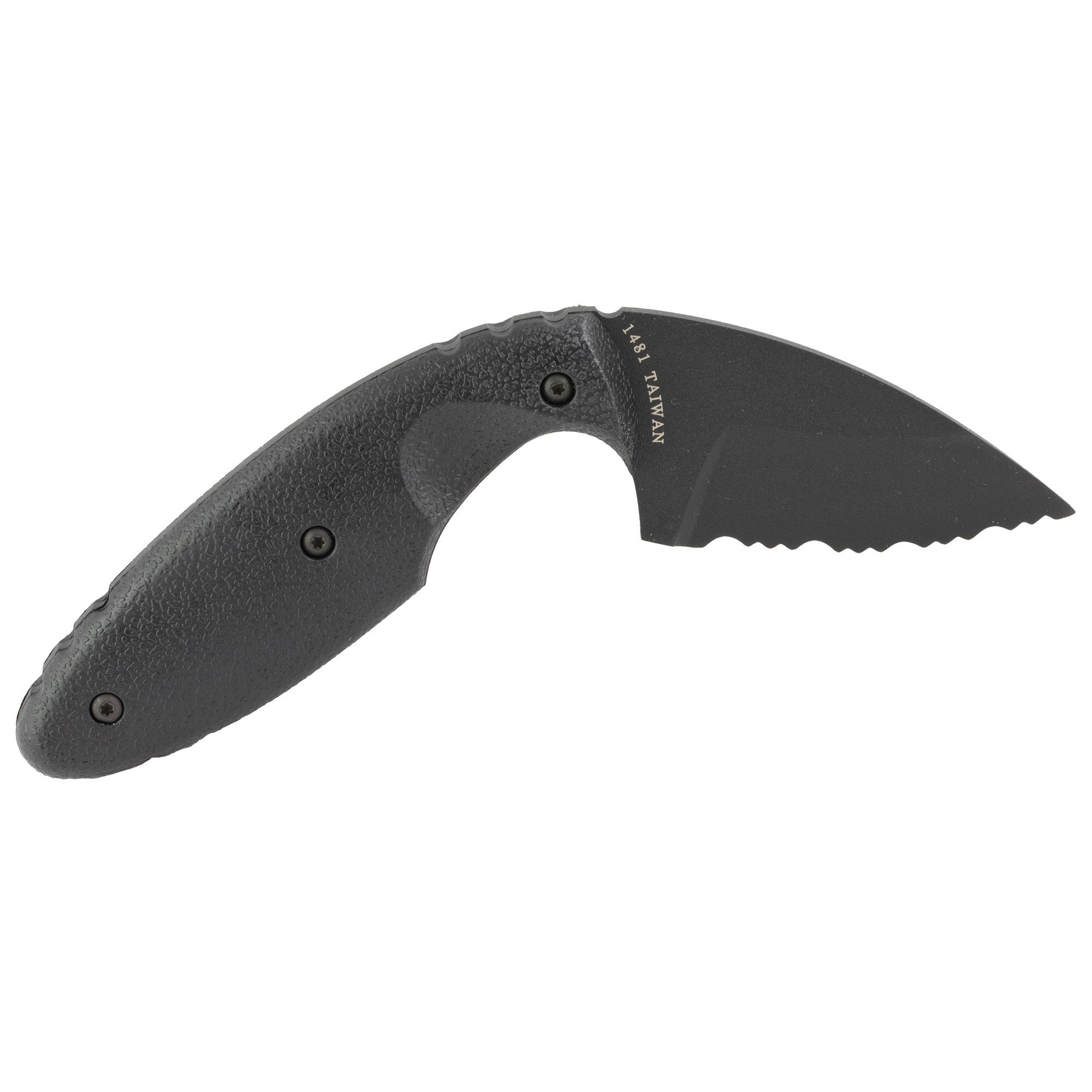 KA-BAR TDI Law Enforcement Fixed Blade Knife with Serrated Edge, 2.31 Inches, Black