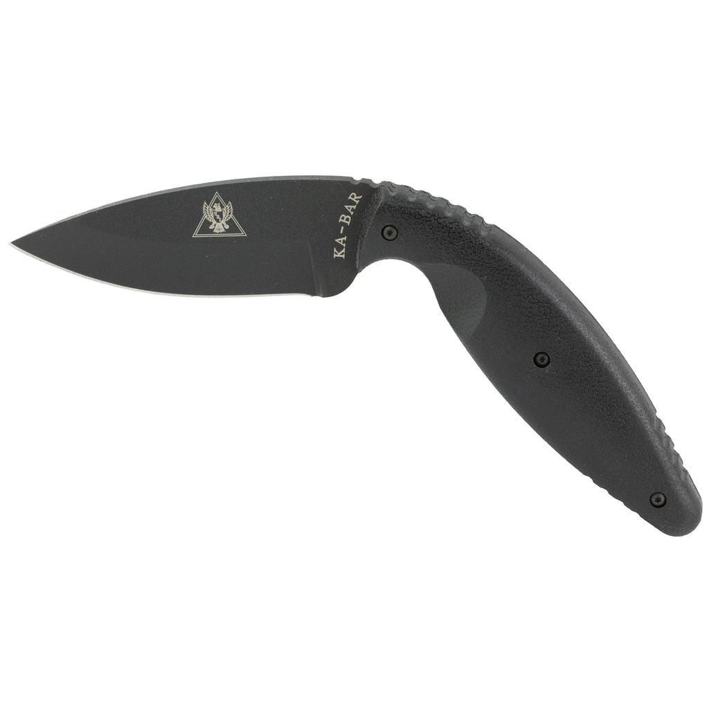 KA-BAR TDI Law Enforcement Fixed Blade Knife with MOLLE Sheath, 3.69 Inches, Black