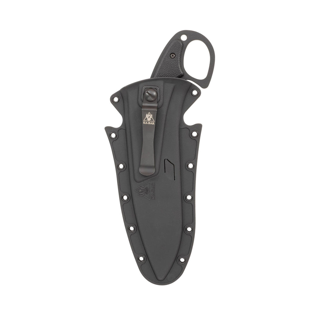 KA-BAR Knives TDI Pocket Strike Fixed Blade Knife with AUS 8 Steel, Black