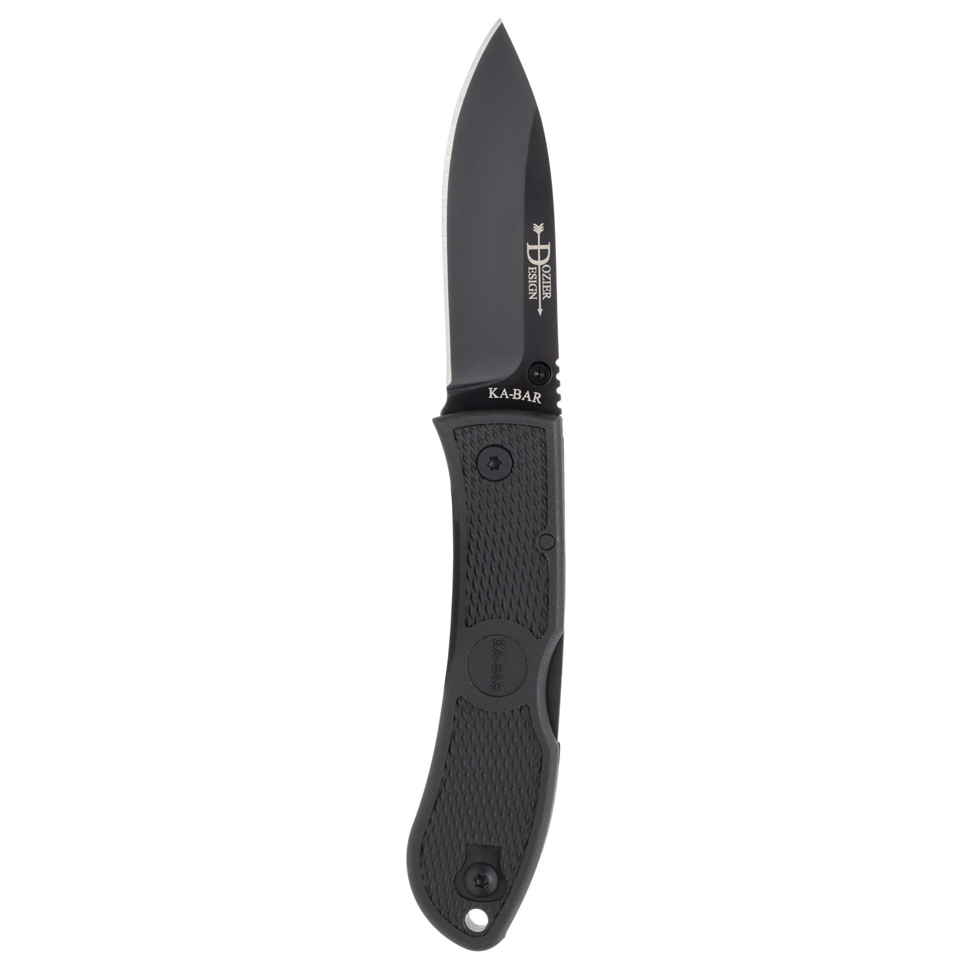 KA-BAR Knives Dozier Folding Hunter 3-Inch S35VN Steel Folding Knife, Black Handle
