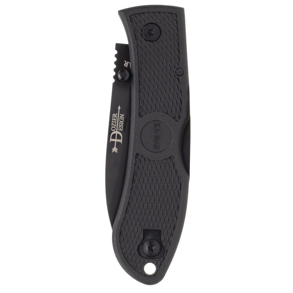 KA-BAR Knives Dozier Folding Hunter 3-Inch S35VN Steel Folding Knife, Black Handle