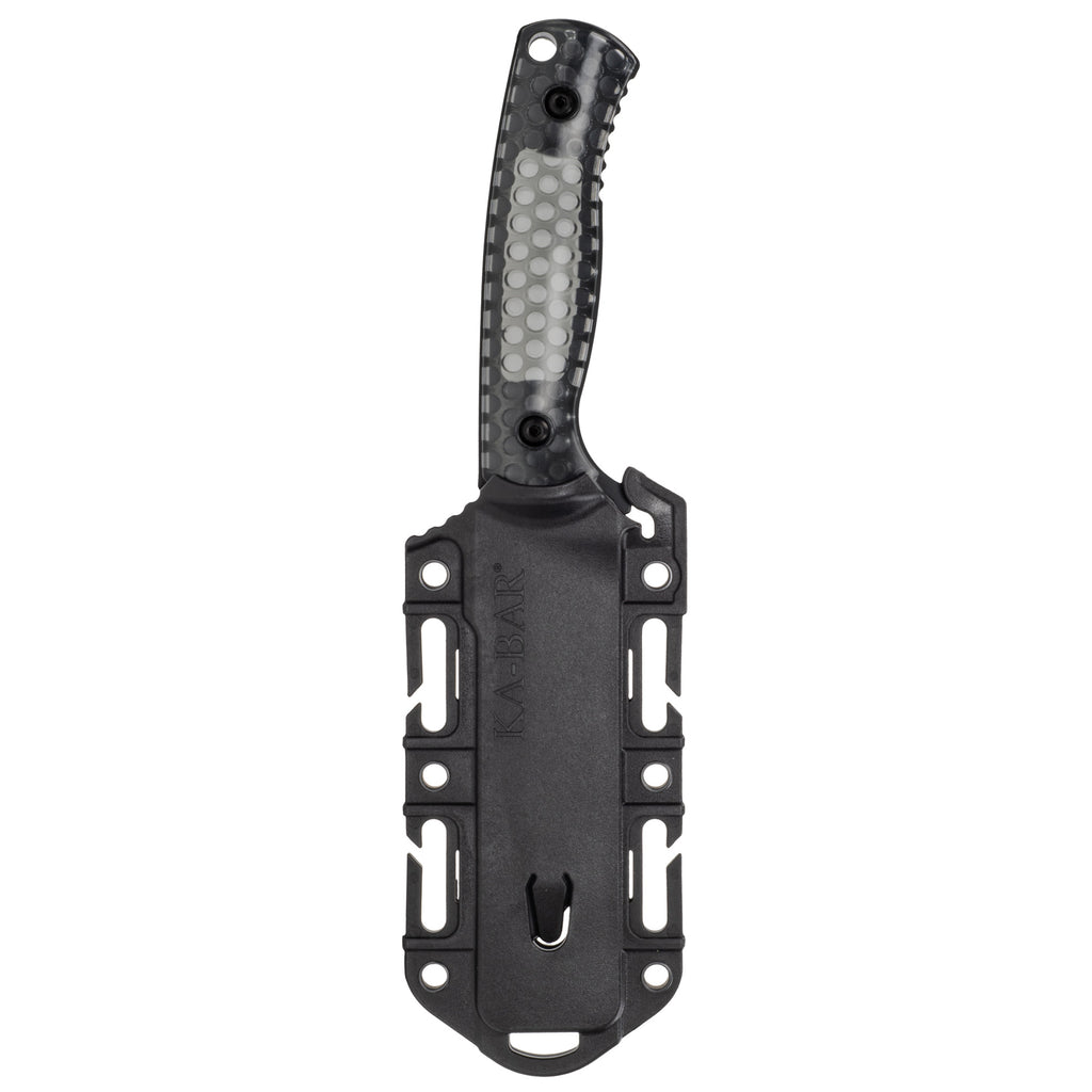 KA-BAR Knives Cool Name Drop Point Fixed Blade Knife, 4.25-Inch Black Handle and Blade