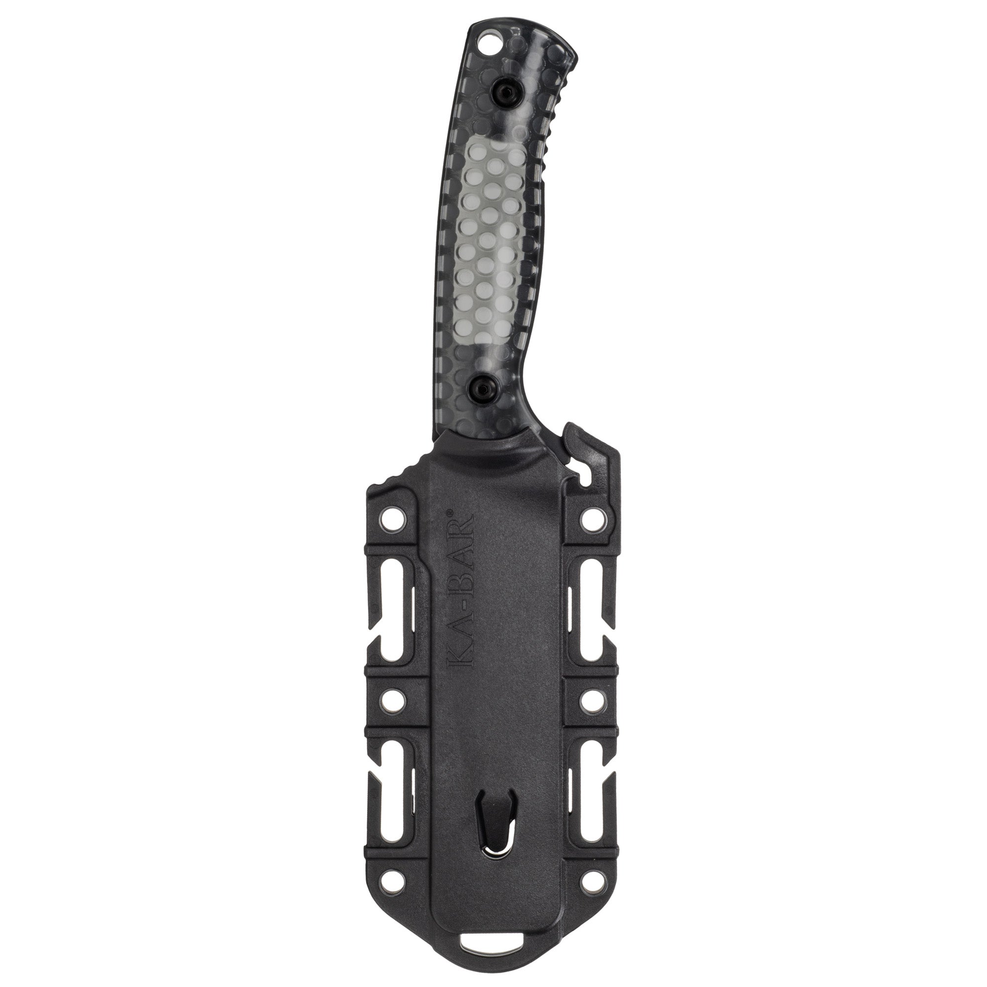KA-BAR Knives Cool Name Drop Point Fixed Blade Knife, 4.25-Inch Black Handle and Blade