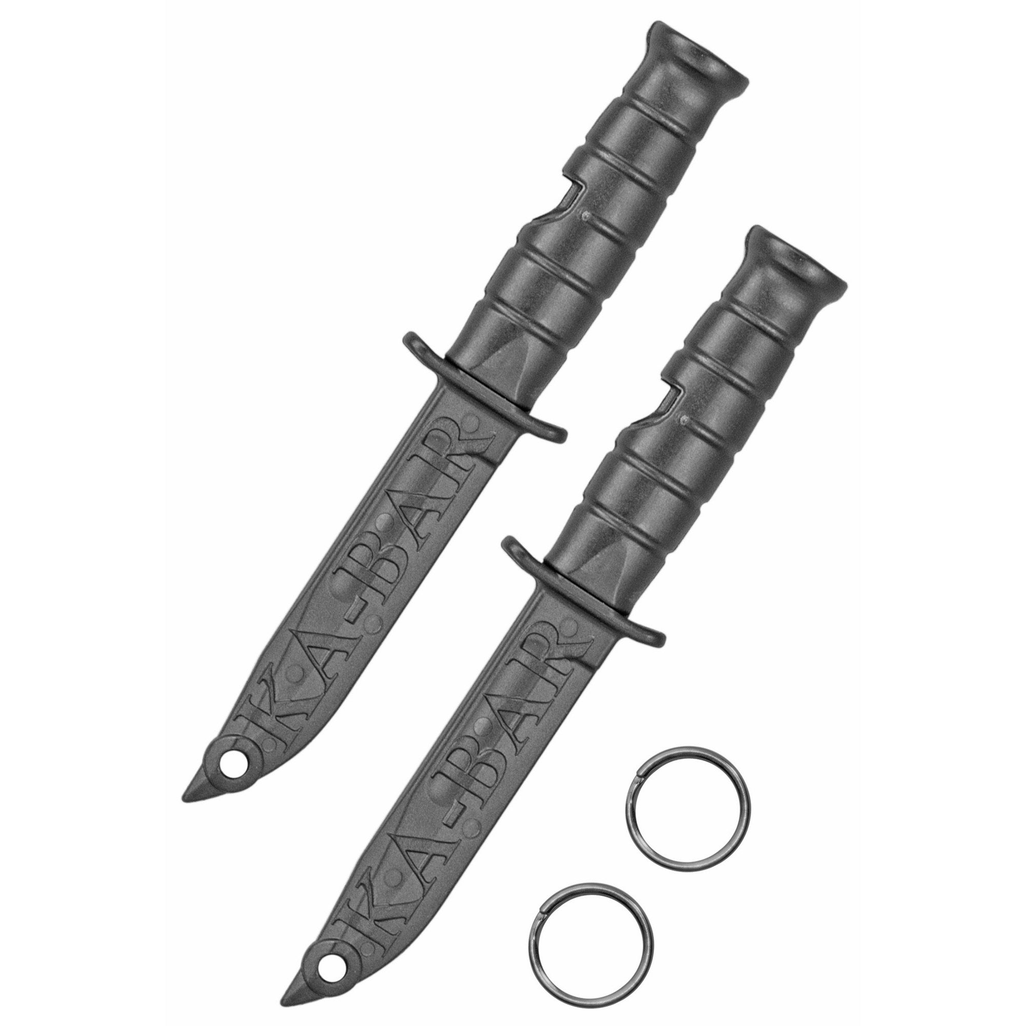 KA-BAR Knives Emergency Whistle Two Pack - Compact Keychain Alarm in Black