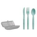 KA-BAR Knives Lunch Pal Spoon, Fork, and Knife Set with Storage Case in Teal
