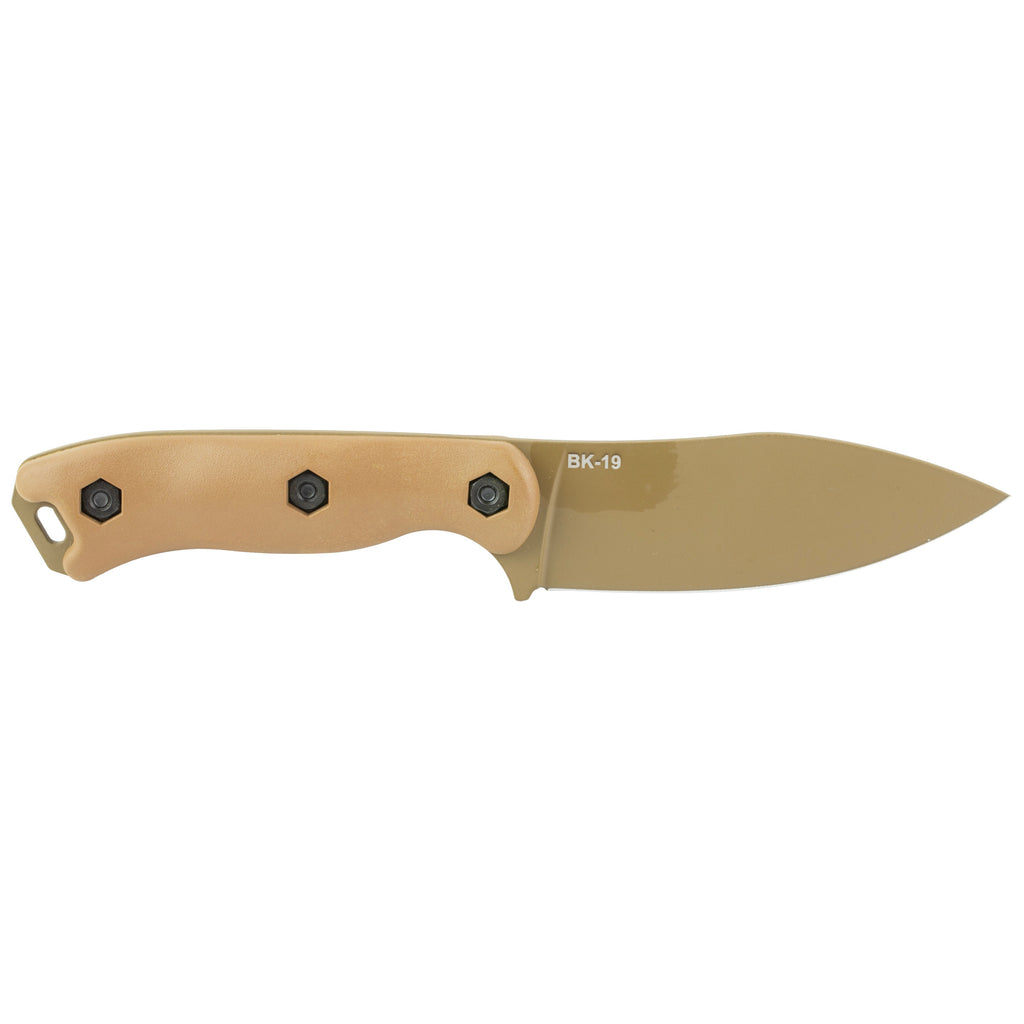 KA-BAR Knives Becker Nessmuk BK19 Fixed Blade Knife with Coyote Handle and Sheath