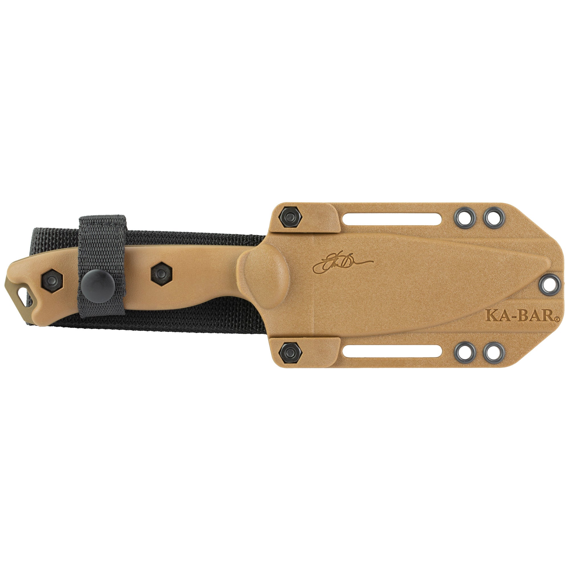 KA-BAR Knives Becker Nessmuk BK19 Fixed Blade Knife with Coyote Handle and Sheath