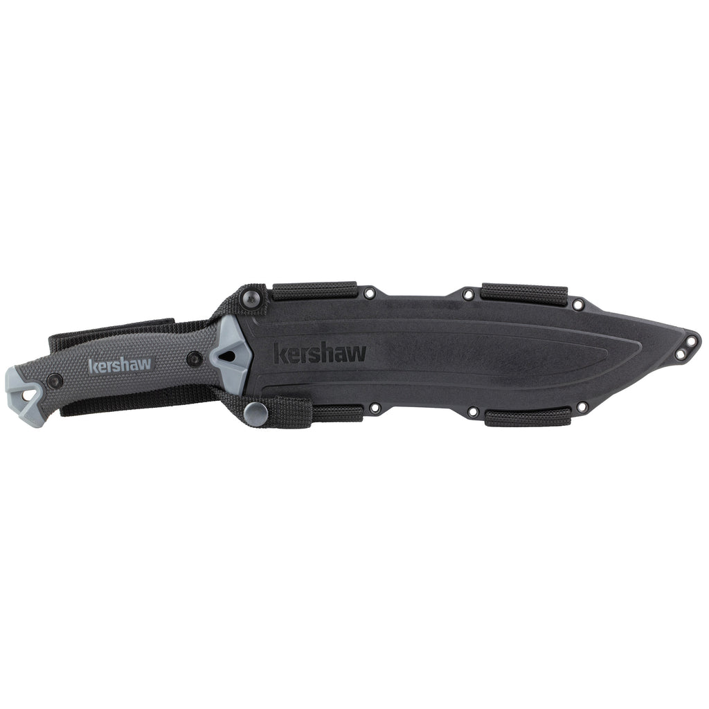 Kershaw Camp 10 Machete – 10-Inch Full-Tang Fixed Blade Knife with Carbon Steel Blade and Black Powder Coat