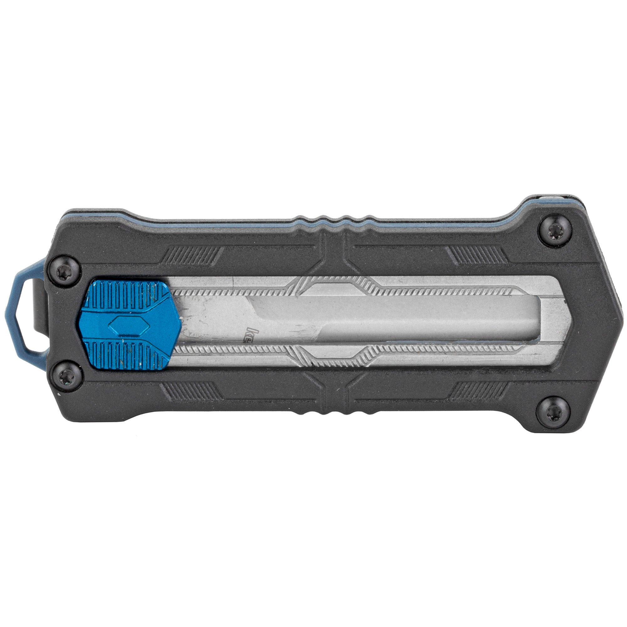 Kershaw Kapsule 1190 Compact Out-the-Front Folding Knife with Blue Slider and Textured Handle