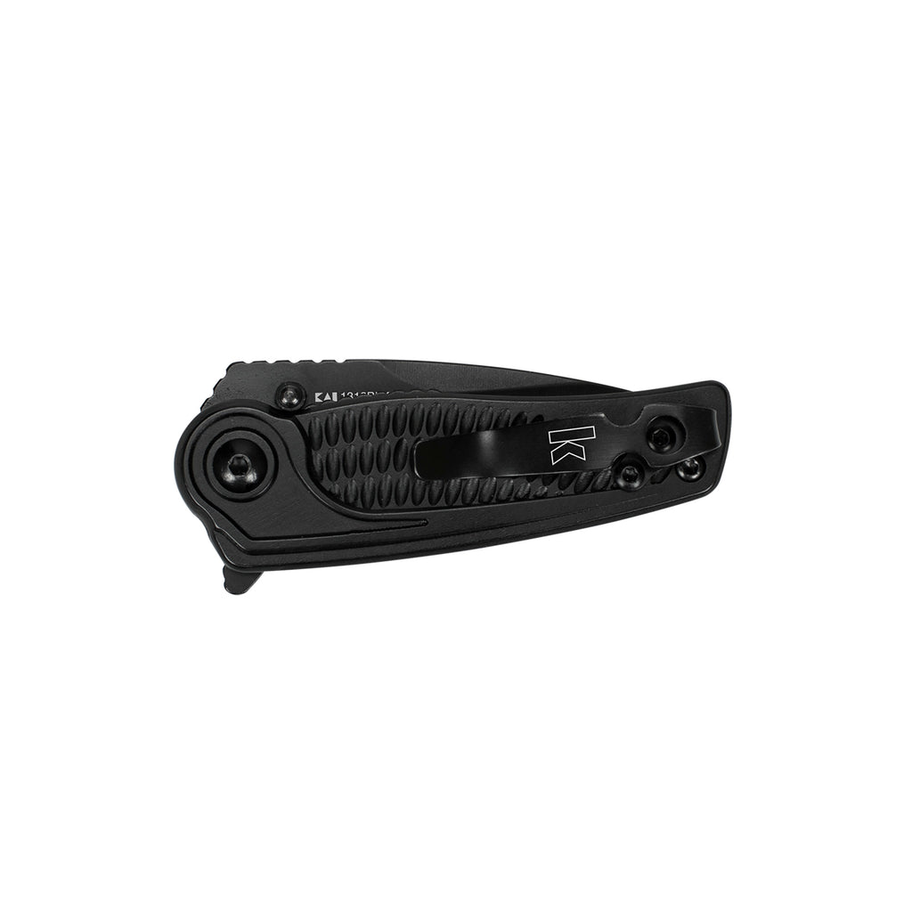 Kershaw Spoke 2-Inch Plain Edge Folding Knife with Assisted Opening and Black Finish
