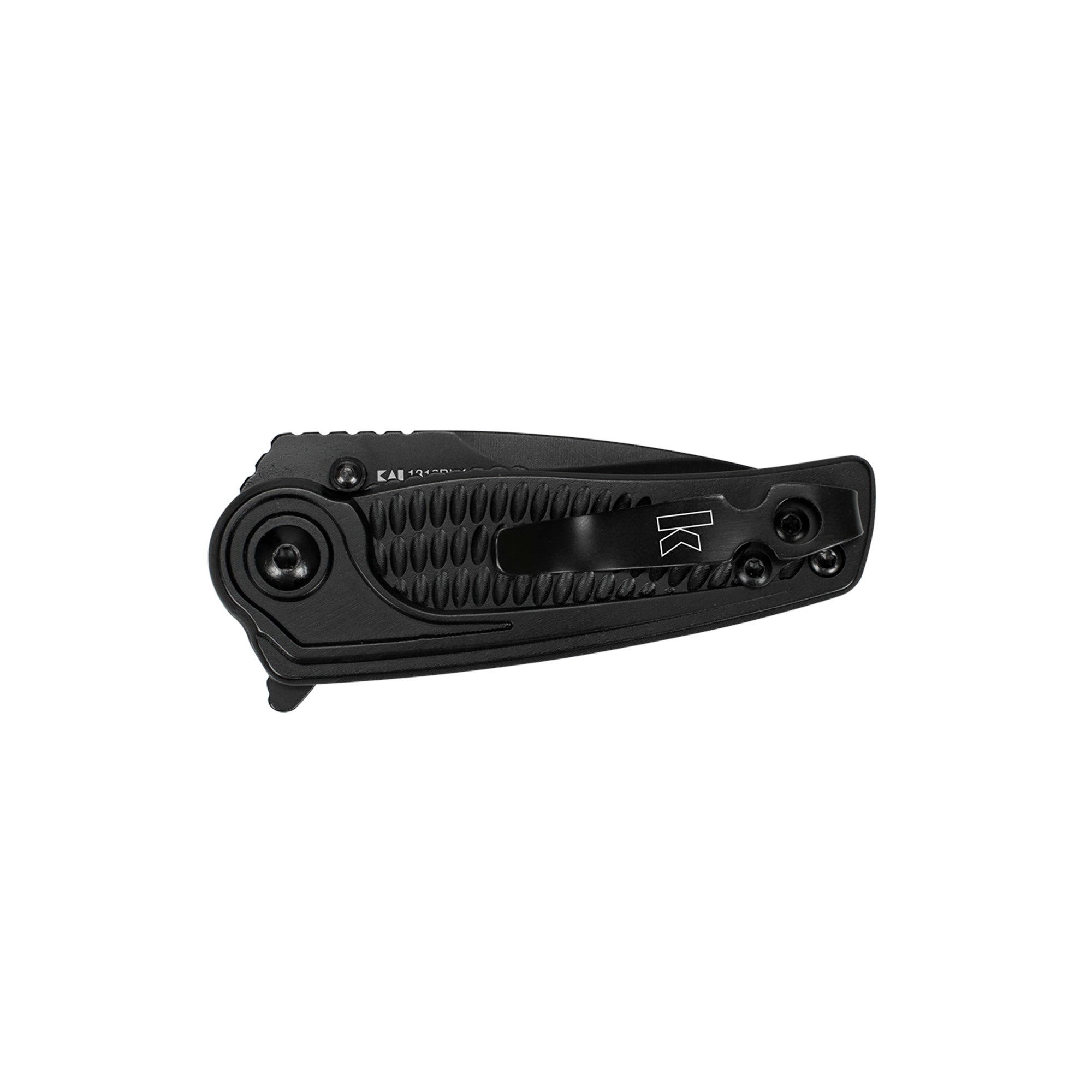 Kershaw Spoke 2-Inch Plain Edge Folding Knife with Assisted Opening and Black Finish