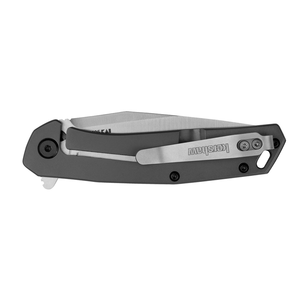 Kershaw Align 3.15 Inch Assisted Folding Knife with Satin Finish and Gray Handle